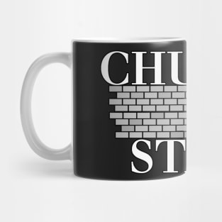 Secular Wall (white lettering) T-Shirt Mug